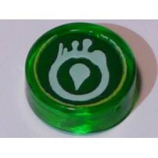 Part 98138pb001 Trans-Green Tile, Round 1 x 1 with Ninjago Venomari Pattern 